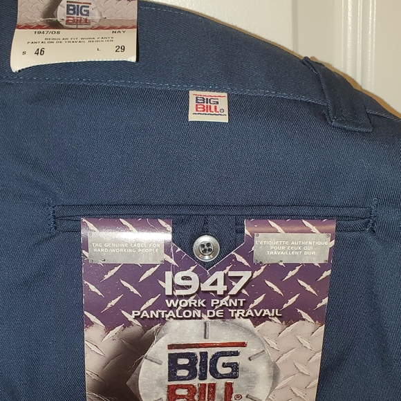 46 US Big Bill Work Pant Trousers - Picture 3 of 3